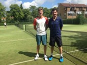 Open Men's Singles: Adam Rider (left) beat Phillipe Bourgeois