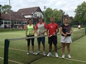 Open Mixed Doubles: Sofie Woon & Adam Rider (left) beat Steve Shipley & Lisa Jacob