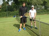 Restricted Men's Singles: Chris Noddings (left) beat Matt Waters
