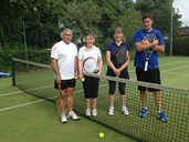 Restricted Mixed Doubles: Peter Smith & Lesley Bowling (left) lost to Christine Noddings and Chris Noddings