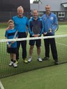 Restricted Men's Doubles: Jarrod Robinson & Mark Roberts (right) beat George & Dave Brown